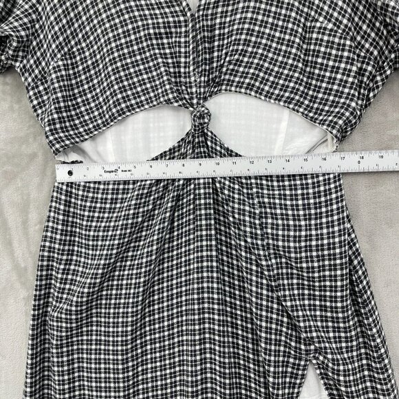 Abercrombie & Fitch Black and White Checkered Midi Dress - Picture 13 of 16